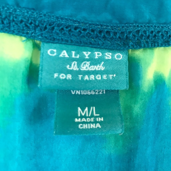 Calypso St. Barth for Target Kimono Yellow M/L - Picture 4 of 6